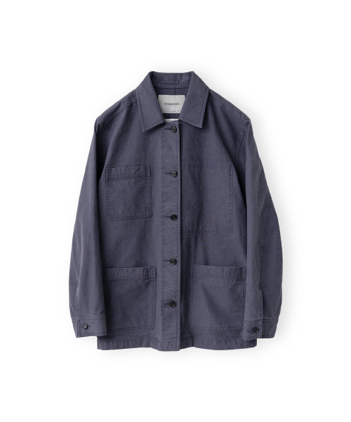 W Washed Work Jacket, Navy