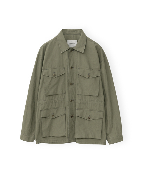 Washed Field Jacket, Olive
