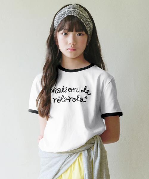 KIDS MAISON DE ROLA RINGER T-SHIRT WH+BK