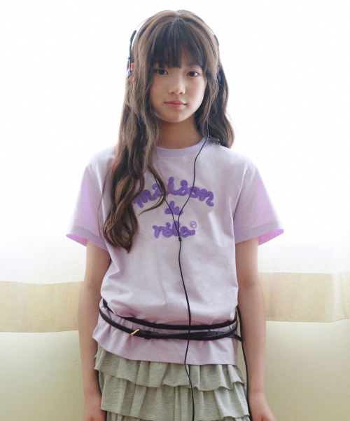 KIDS MAISON DE ROLA EMBROIDERY T-SHIRT LAVENDER
