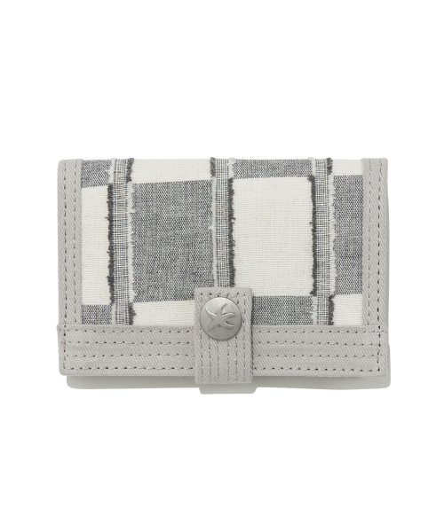 TCM check button card wallet (grey)