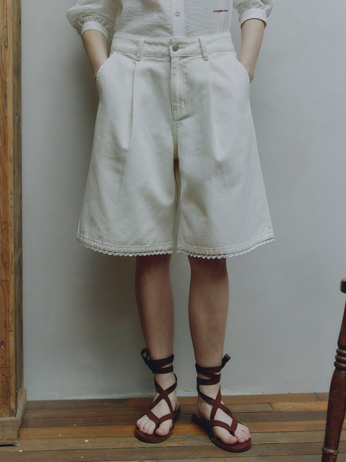 Lace Bermuda Pants MU2633DN302M