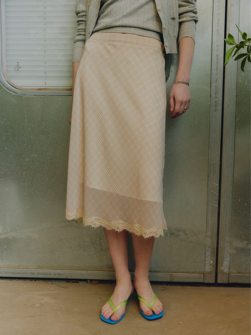 Velia A-Line Skirt MU2633SK303M_LIGHT ORANGE