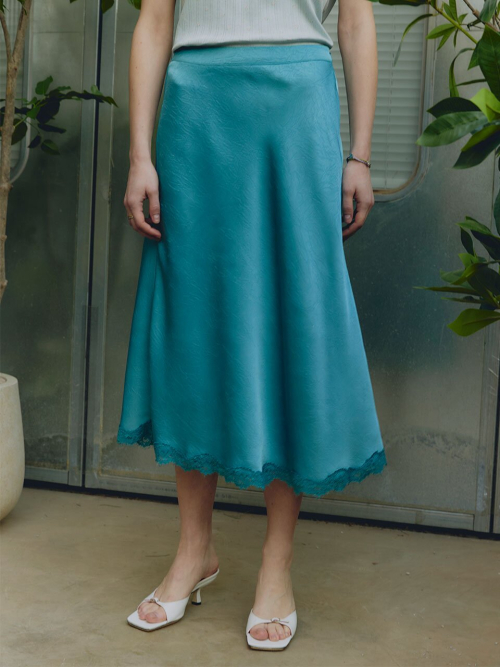 Velia A-Line Skirt MU2633SK303M_TURQUOISE BLUE