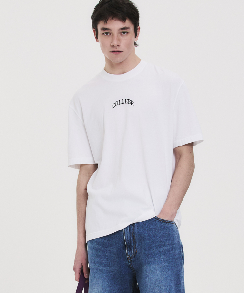 COLLEGE LOGO T-SHIRT WHITE