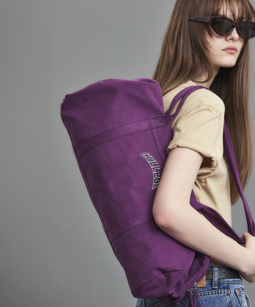 CANVAS DUFFEL BAG PURPLE