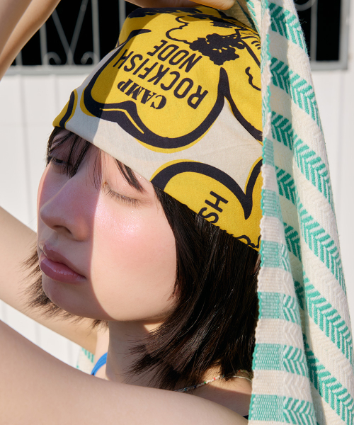 VINTAGE CLOVER SCARF - YELLOW