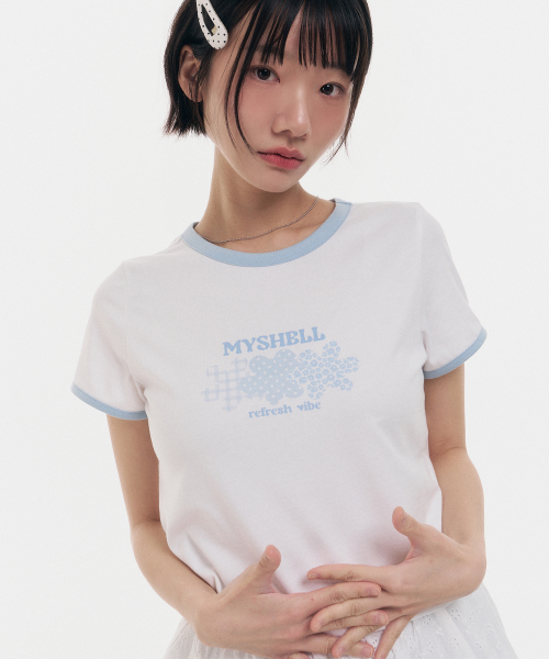 소플리 링거 크롭 반팔 티셔츠_40942TS