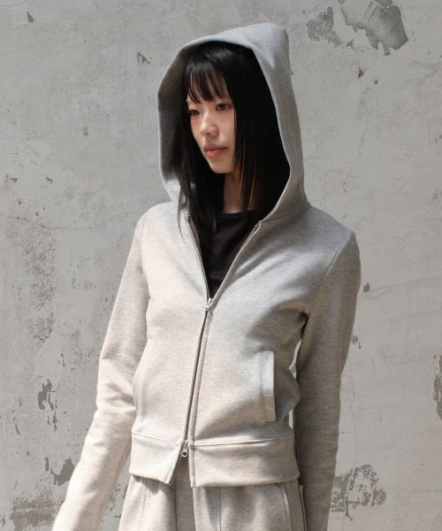[설라노 X DIVEIN WOMEN] REGULAR HOOD ZIP-UP (MELANGE GRAY)