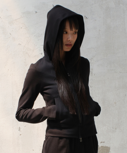 [설라노 X DIVEIN WOMEN] REGULAR HOOD ZIP-UP (BLACK)