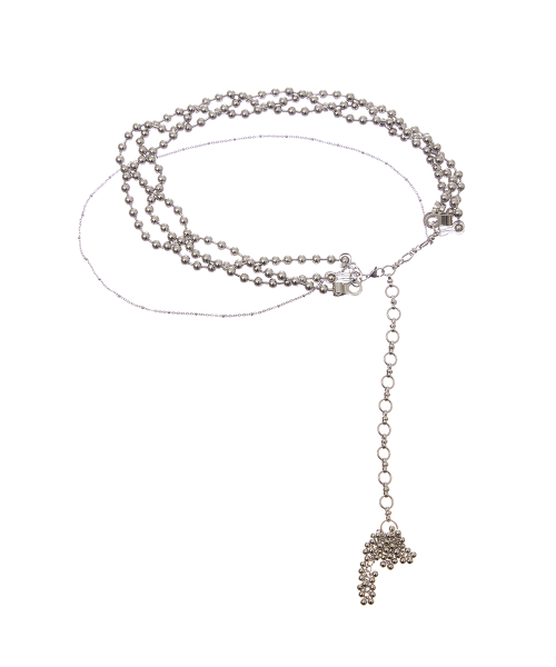 SY BEAD CHAIN BELT(SILVER)