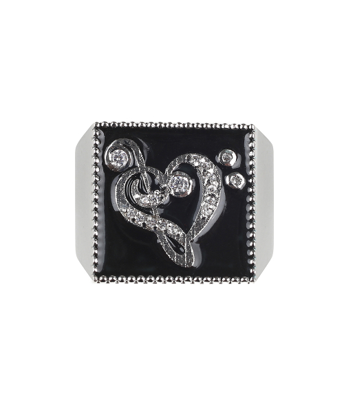 SY NOTE SQUARE RING(BLACK)