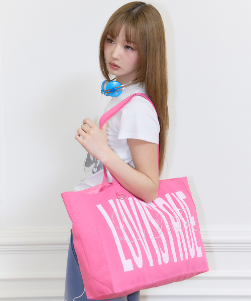 SY LETTERING TOTE BAG(PINK)
