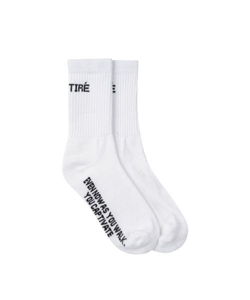 Positive Message Socks / White,Black