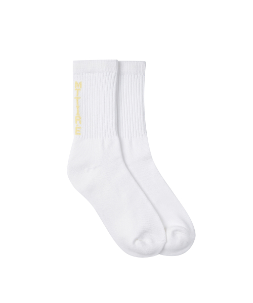 Basic Logo Socks / White,Light Yellow