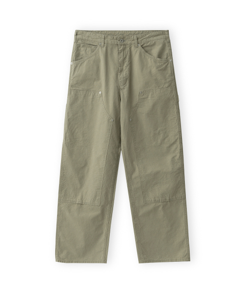 Double Knee Pants, Olive Grey