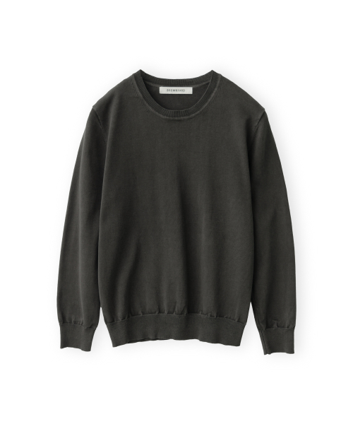 Washed Cotton Knit, Black