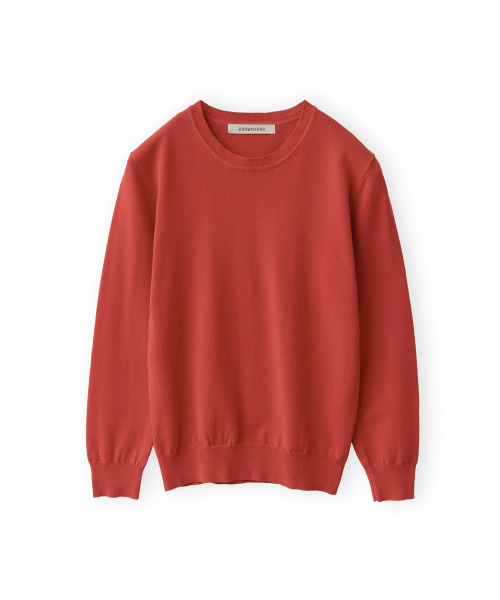 Washed Cotton Knit, Red