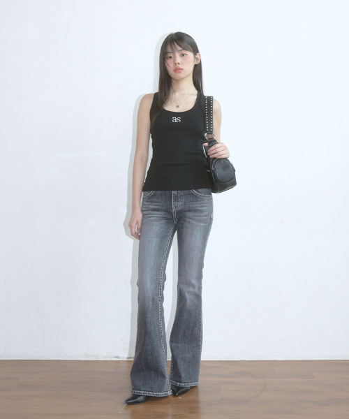 LOE BOOTCUT PANTS / WASHED BLACK