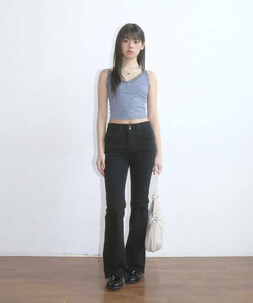 LOE BOOTCUT PANTS / BLACK