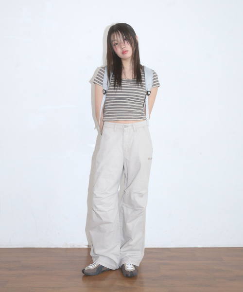 NELL PARACHUTE PANTS / LIGHT BEIGE