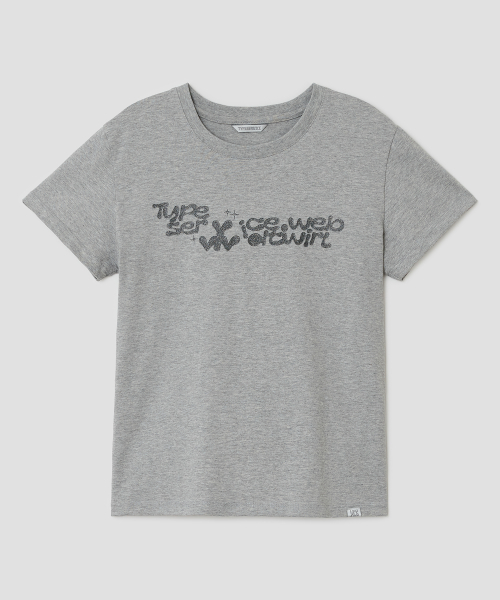 Vivid Twirl Glitter Top [Gray]