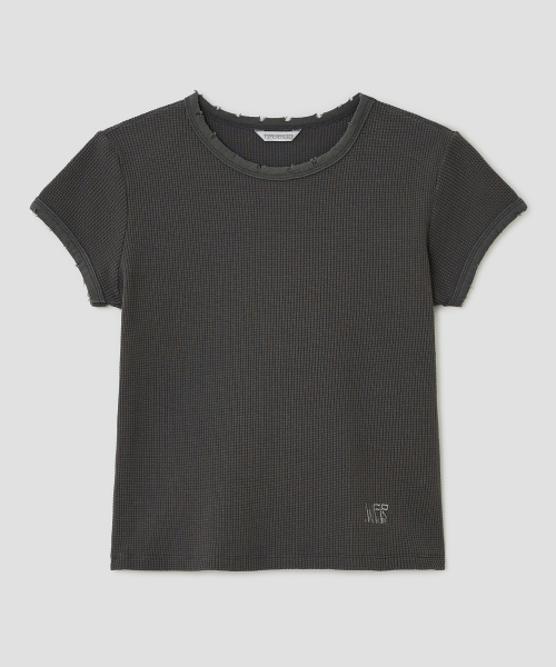 Rough Texture Top [Charcoal]