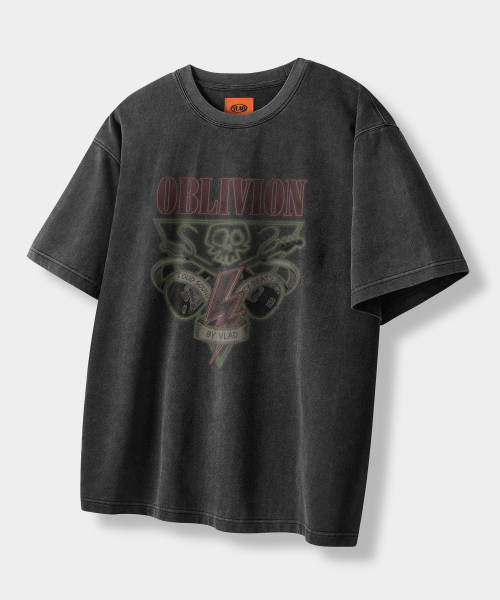 VLAD VINTAGE OBLIVION SEMI-CROP T-SHIRT_PIGMENT CHARCOAL