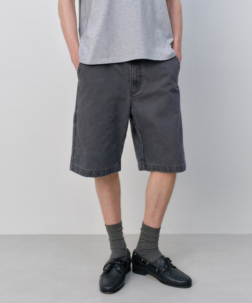 Duck Cotton Stand-Up Shorts FADED GREY