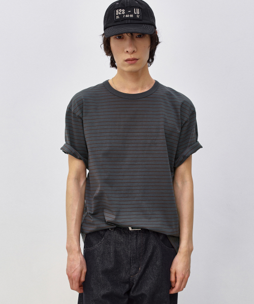 Stripe T-Shirt CHARCOAL