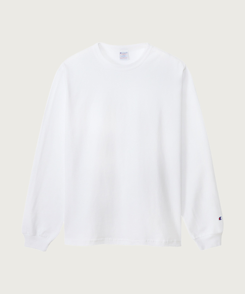 T1011 헤비웨이트 래글런 롱슬리브 티셔츠 White (Made in USA)