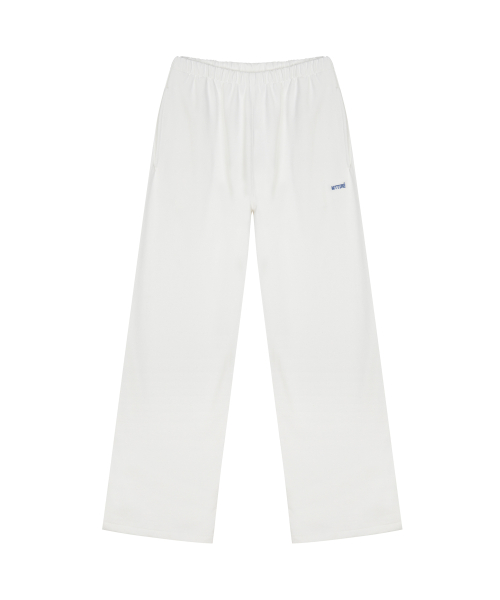Basic Straight Sweatpants / White