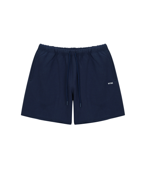 BASIC LOGO SHORT SWEAT PANTS / NAVY