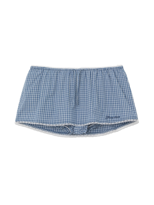 G CLASSIC LACE-UP MINI SKIRT (BLUE)