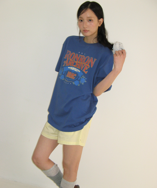 ROSE RRAC OVER FIT T SHIRT VINTAGE BLUE
