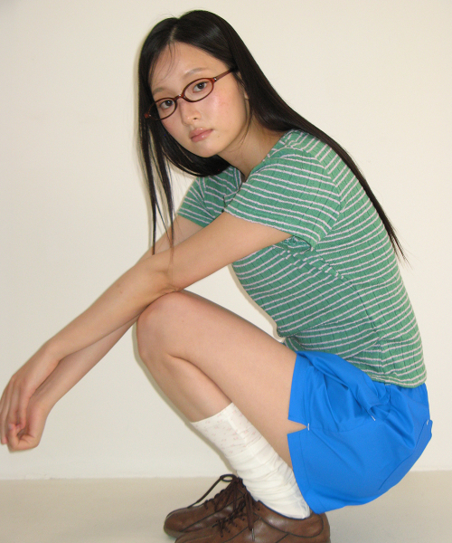 STRIPE SLIM FIT SHORT SLEEVE GREEN