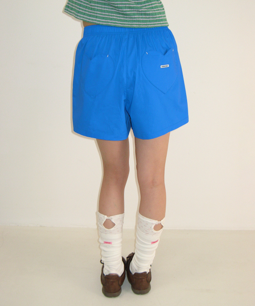 HEART POCKET TRUNK SHORT PANTS BLUE
