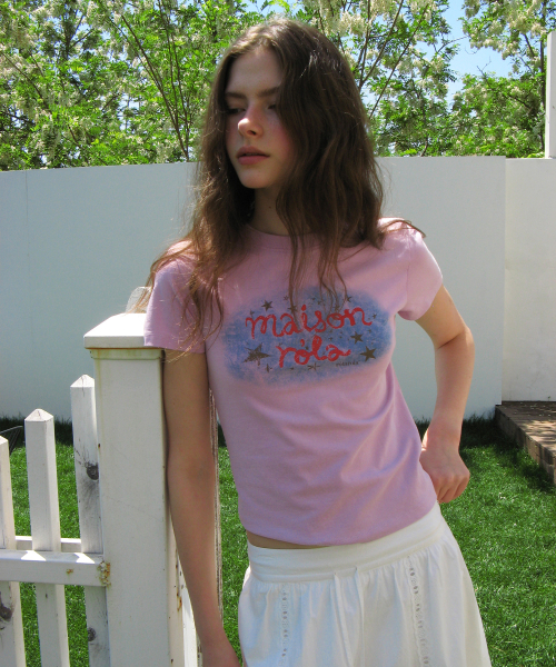 PIGMENT ROLA LETTERING T-SHIRT PINK