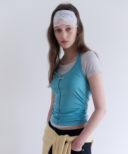 HALTER LAYERD T-SHIRT SET BL+GY