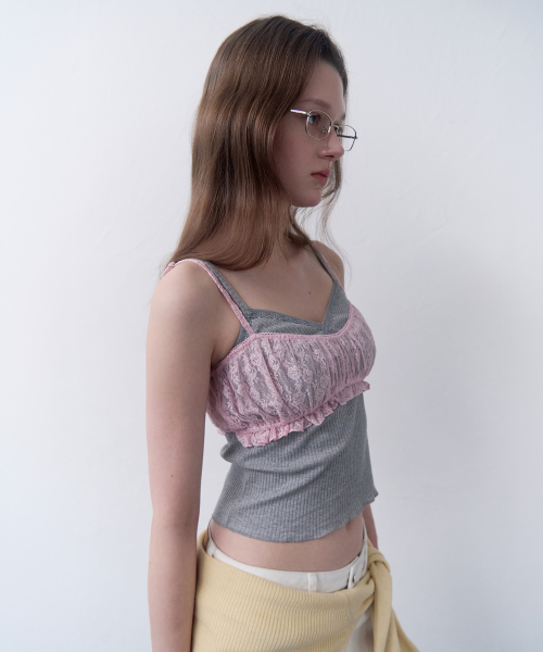 LACE BUSTIER PINK