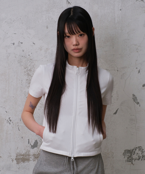 RELAXED SOFT ZIP-UP (WHITE)