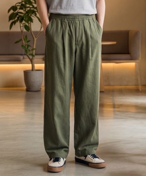 Airflow Linen Like Pants Khaki HSLP2697