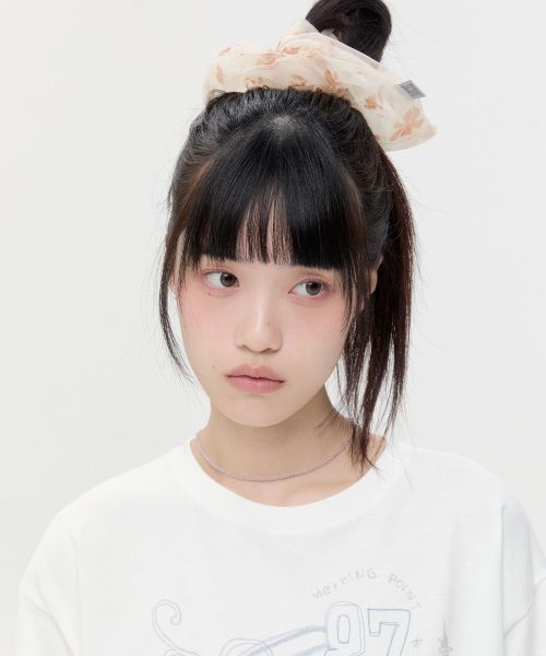Flower Lace Scrunchie [Yellow]