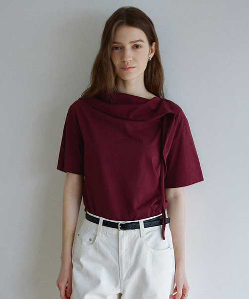 Necktie Jersey Blouse NEW6ME403_3color