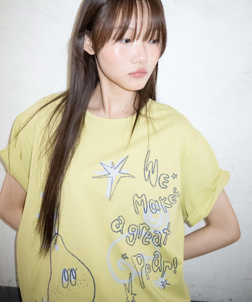 CRAYON FRUIT T-SHIRT (PEAR OLIVE)