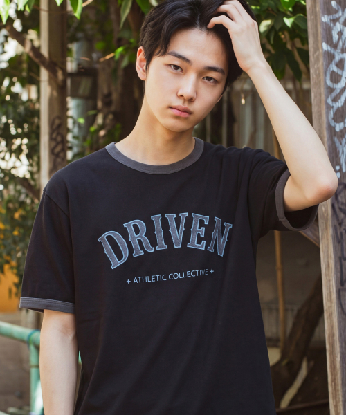 Driven College Ringer Short Sleeve Black MMST2708