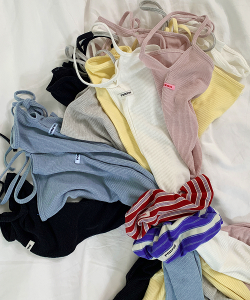 [SET] LOGO STRING KNEE SOCKS & LEG WARMERS