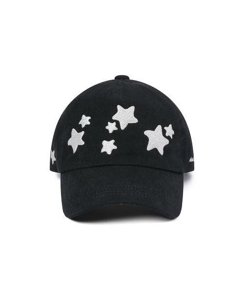 Midnight stars logo ball cap BLACK