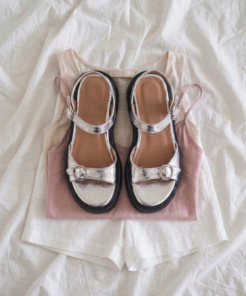 Double Buckle Strap Platform Sandals (att6009)