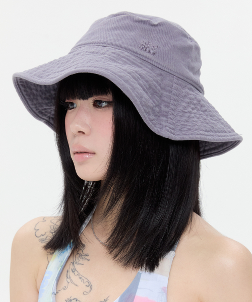 Embroidered Bucket Hat [Purple]
